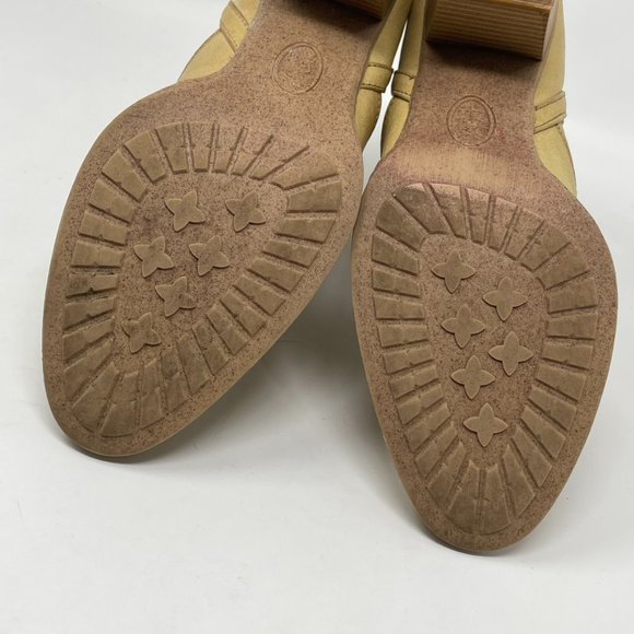 EuroSoft Sofft Womens Faux Leather Tan Laser Cut Stack Heel Bootie Size 8 - Picture 11 of 12